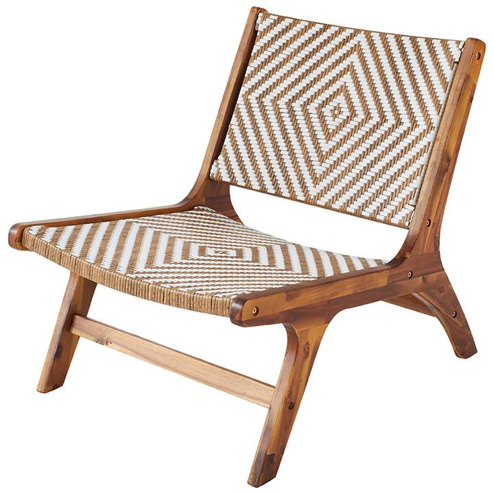 Chaise Verona résine tressée noir/couleur L.81 x l.60 x H.72 cm - Image 1