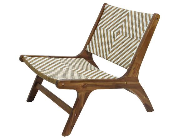 Chaise Verona résine tressée blanc/couleur L.81 x l.60 x H.72 cm