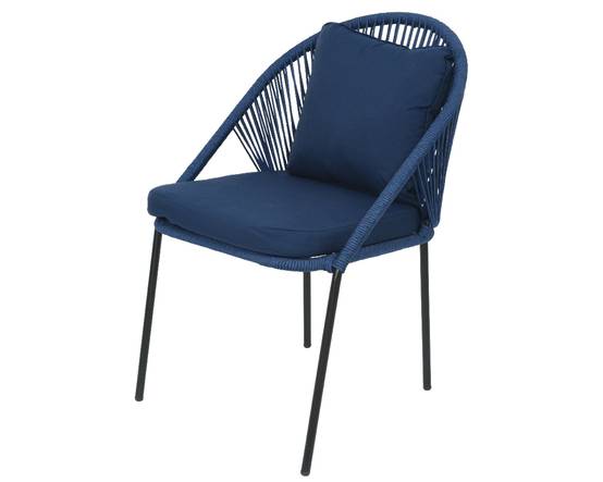 San monica chaise corde pp Bleu L64.00-W57.00-H85.00cm