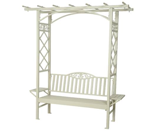 Banc Barolo en aluminium Gris clair L.80 x l.195 x H.210 cm
