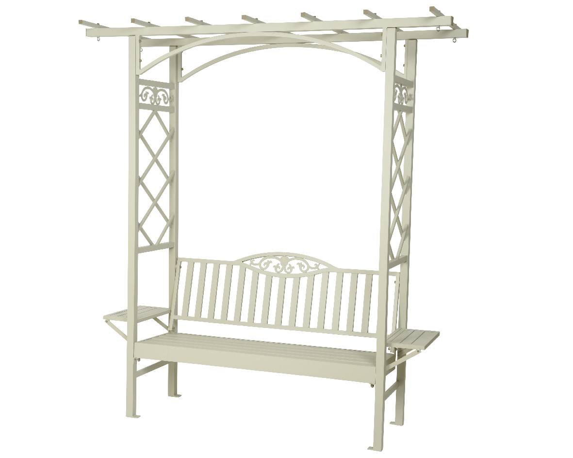 Banc Barolo en aluminium Gris clair L.80 x l.195 x H.210 cm
