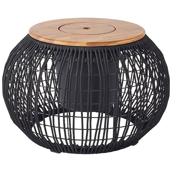 Decoris - Decoris - Table d'appoint Seville en corde noir Ø.58 x H.37 cm - Image 1
