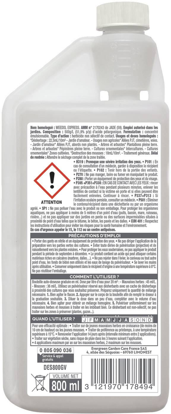 No name - Désherbant concentré Desherb'Express 800 ml - Image 2