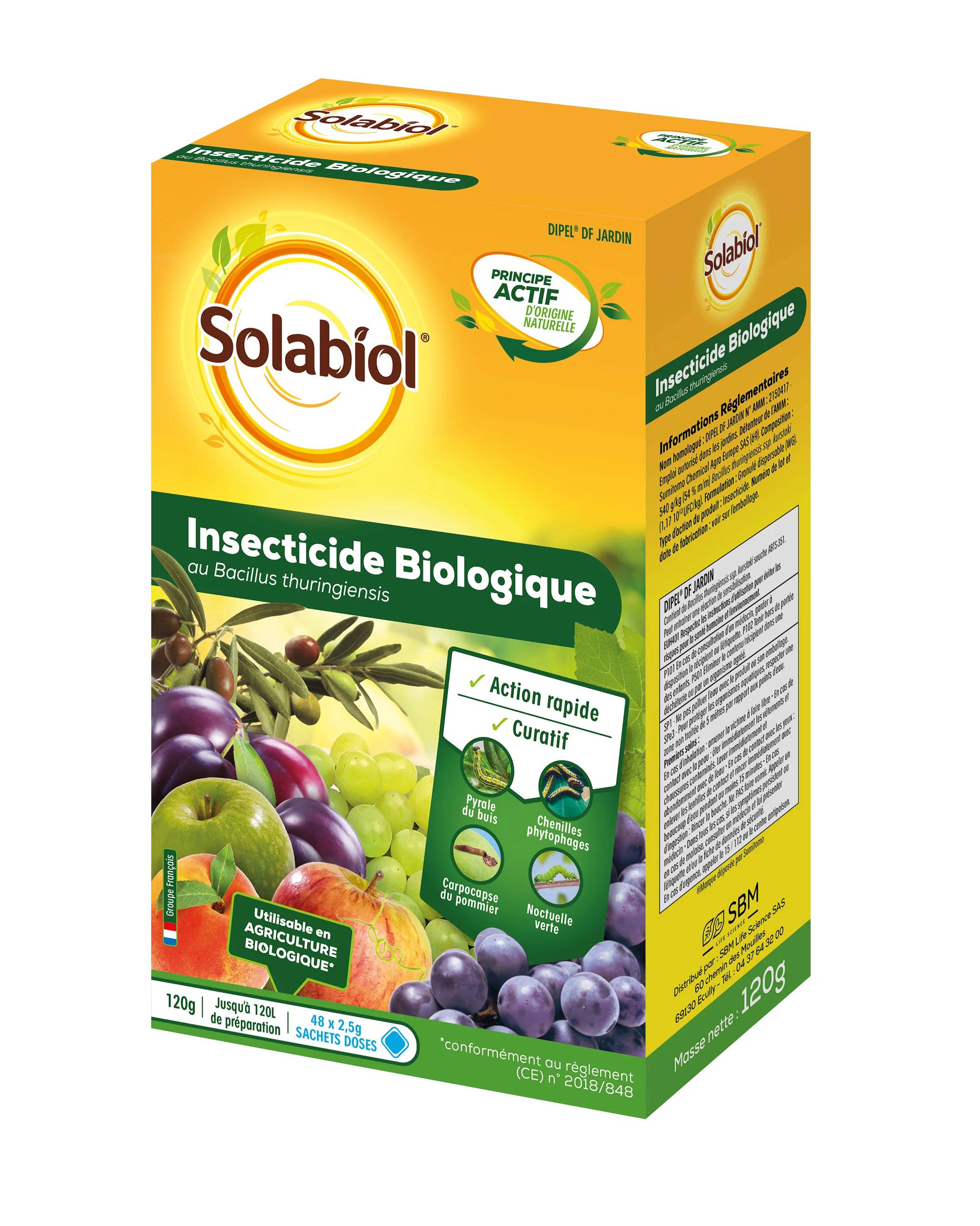 Sans Marque - Vers et chenilles des fruits insecticide biologique 120g 48x2,5g - SOLABIOL - Image 1