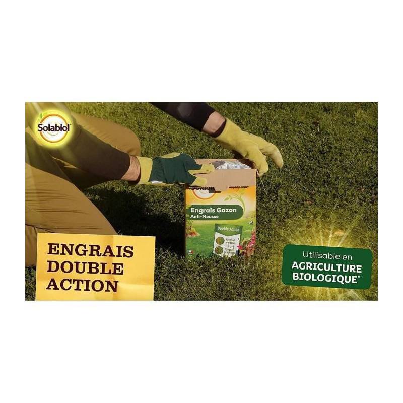 No Name - Engrais gazon anti-mousse action double 3,2 kg vert - Solabiol - Image 2