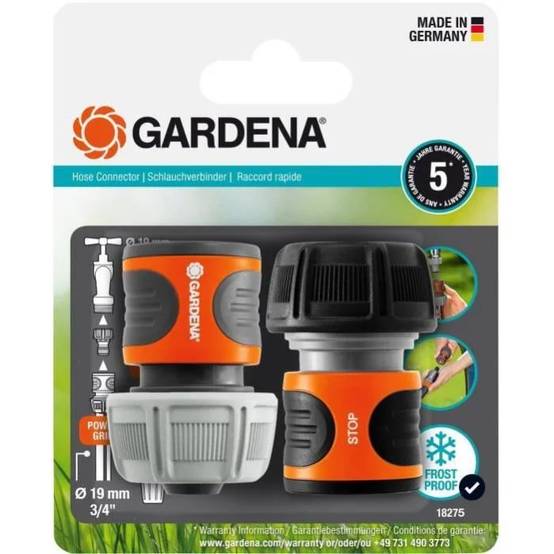 Gardena - Raccords rapides et Aquastop pour tuyau Ø19 mm - Gardena - Image 3