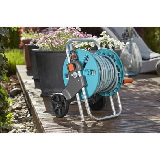 Gardena - Dévidoir de jardin Aquaroll S acier inoxydable avec tuyau L. 20 m – Gardena - Image 9