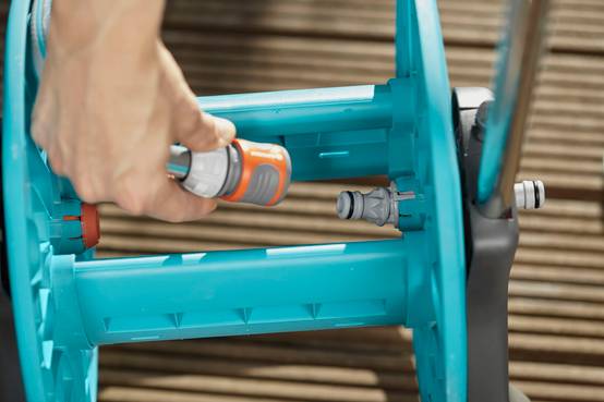 Gardena - Dévidoir de jardin Aquaroll S acier inoxydable avec tuyau L. 20 m – Gardena - Image 2