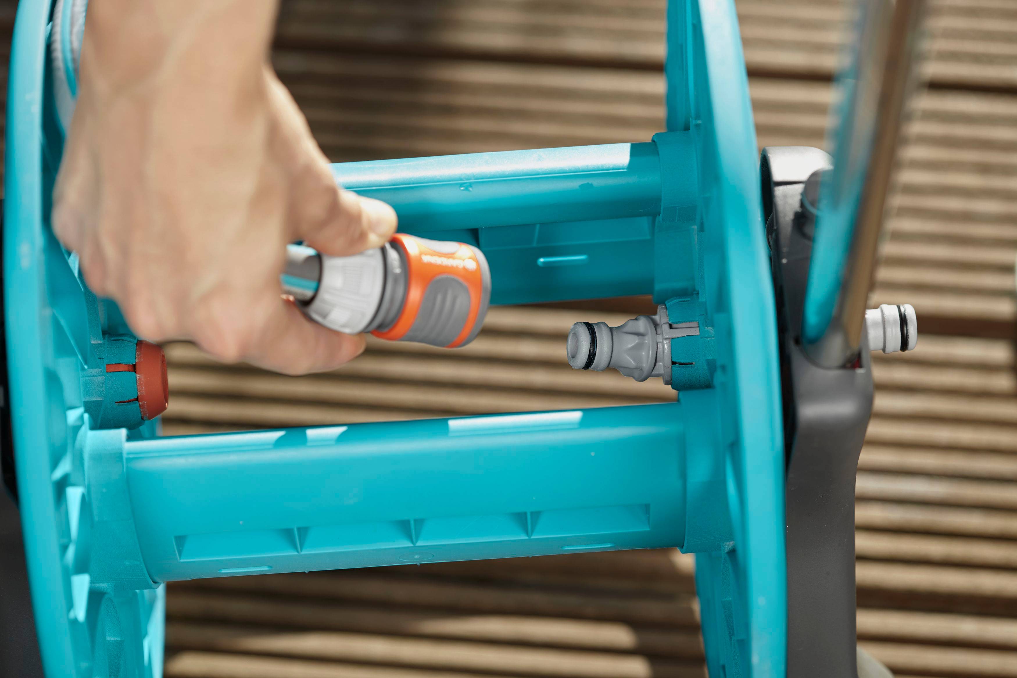 Gardena - Dévidoir de jardin Aquaroll S acier inoxydable avec tuyau L. 20 m – Gardena - Image 2