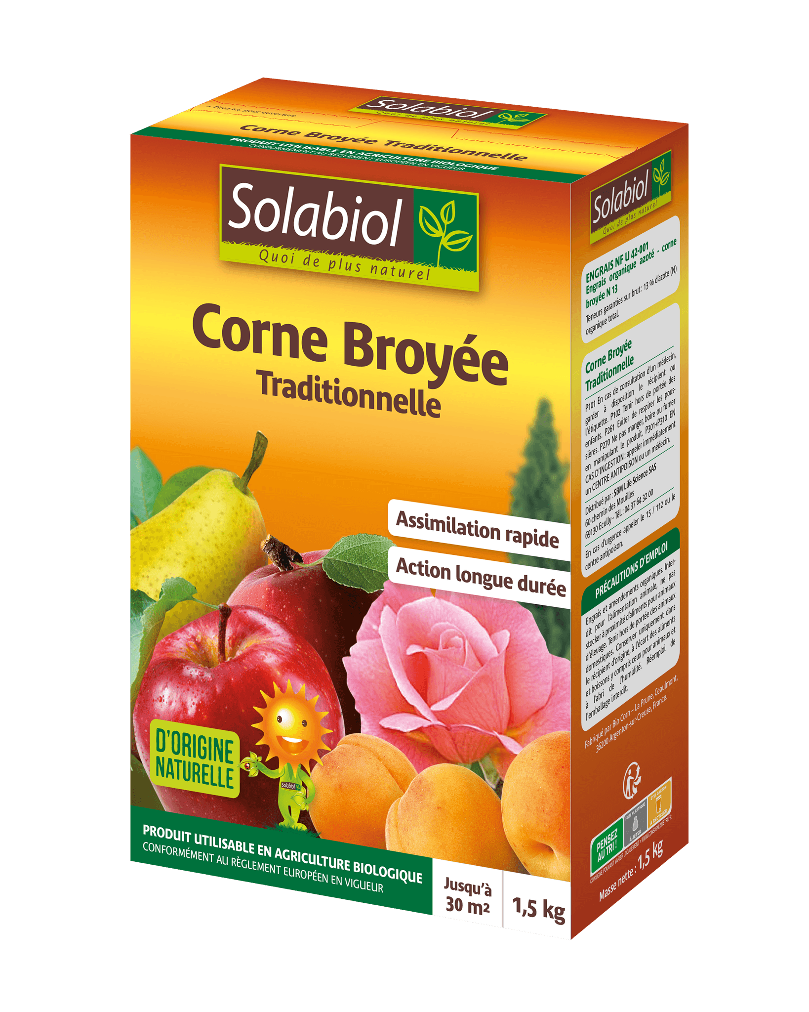 Solabiol - Corne Broyée Fertilisant 1,5 Kg – SOLABIOL