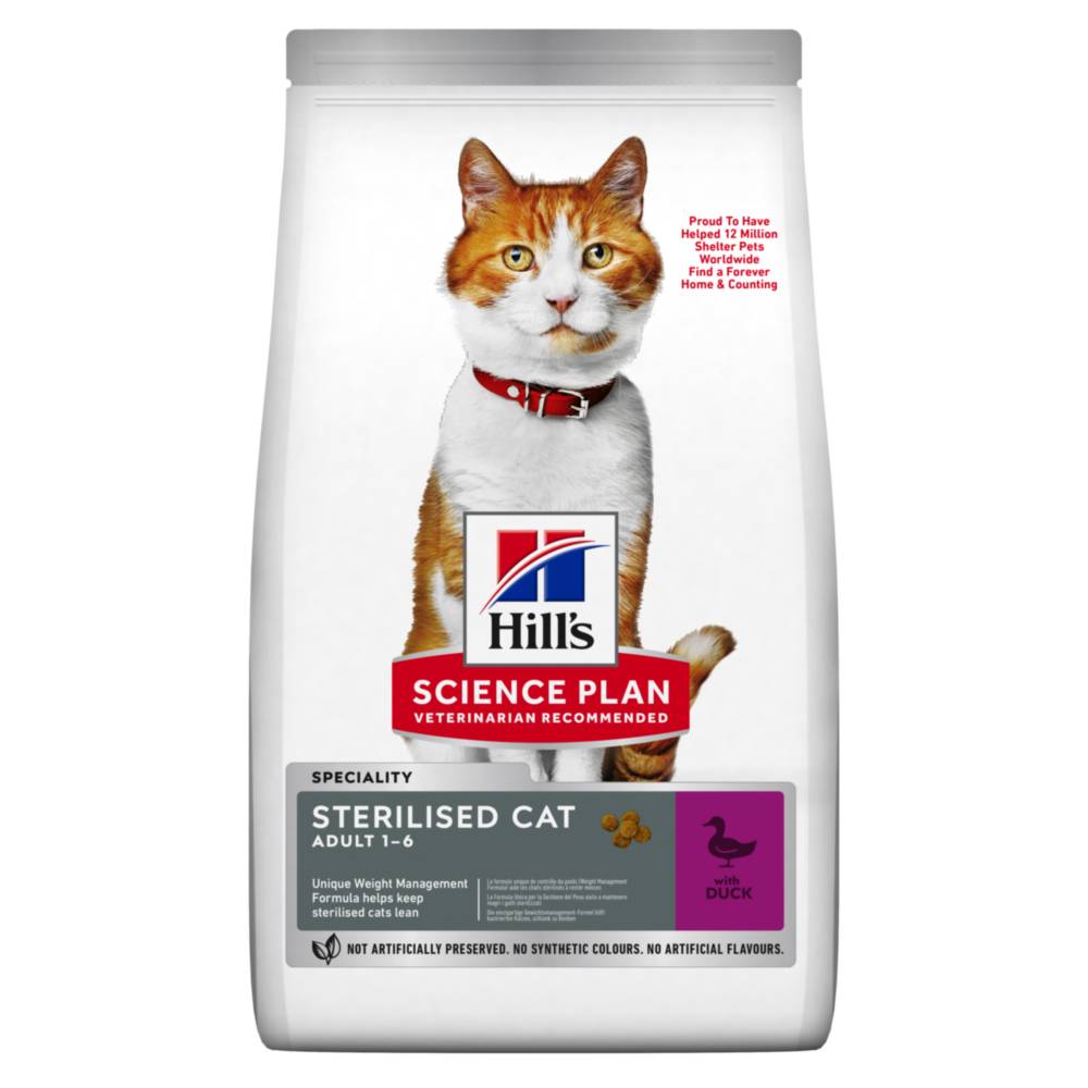 Science plan - Croquettes pour Chat Sterilised Cat Canard 1,5kg - Science Plan Hill's - Image 6