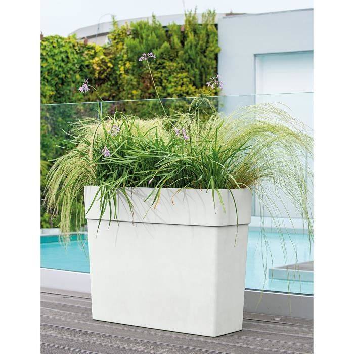 Muret haut LIKE R plastique blanc L.78 cm l.29.5 cm H.65 cm - Deroma - Image 6