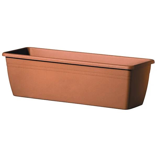 Jardinière Day R Cotto recyclat terre rouge L.60 cm H.14.5 cm - Deroma - Image 1