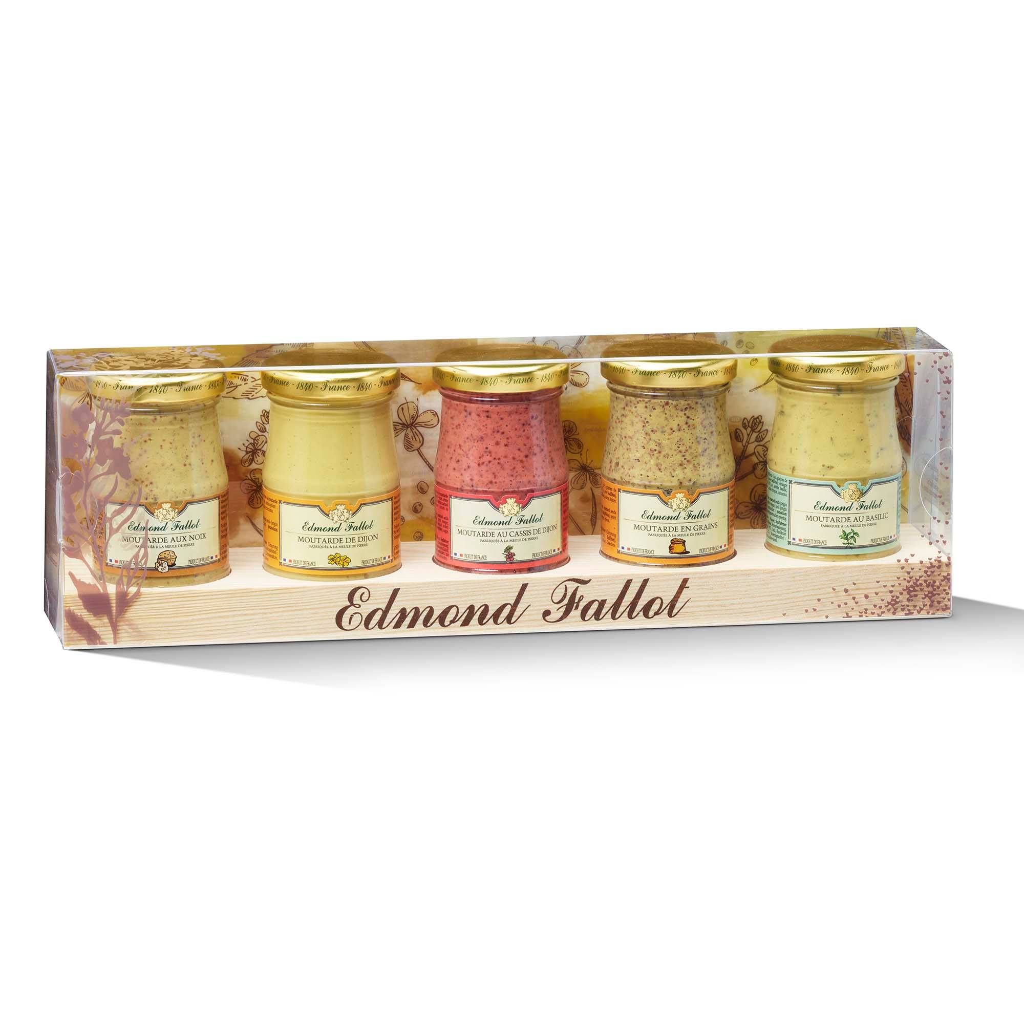 Fallot - Coffret de 5 pot de moutardes de 10 cl - Edmond Fallot