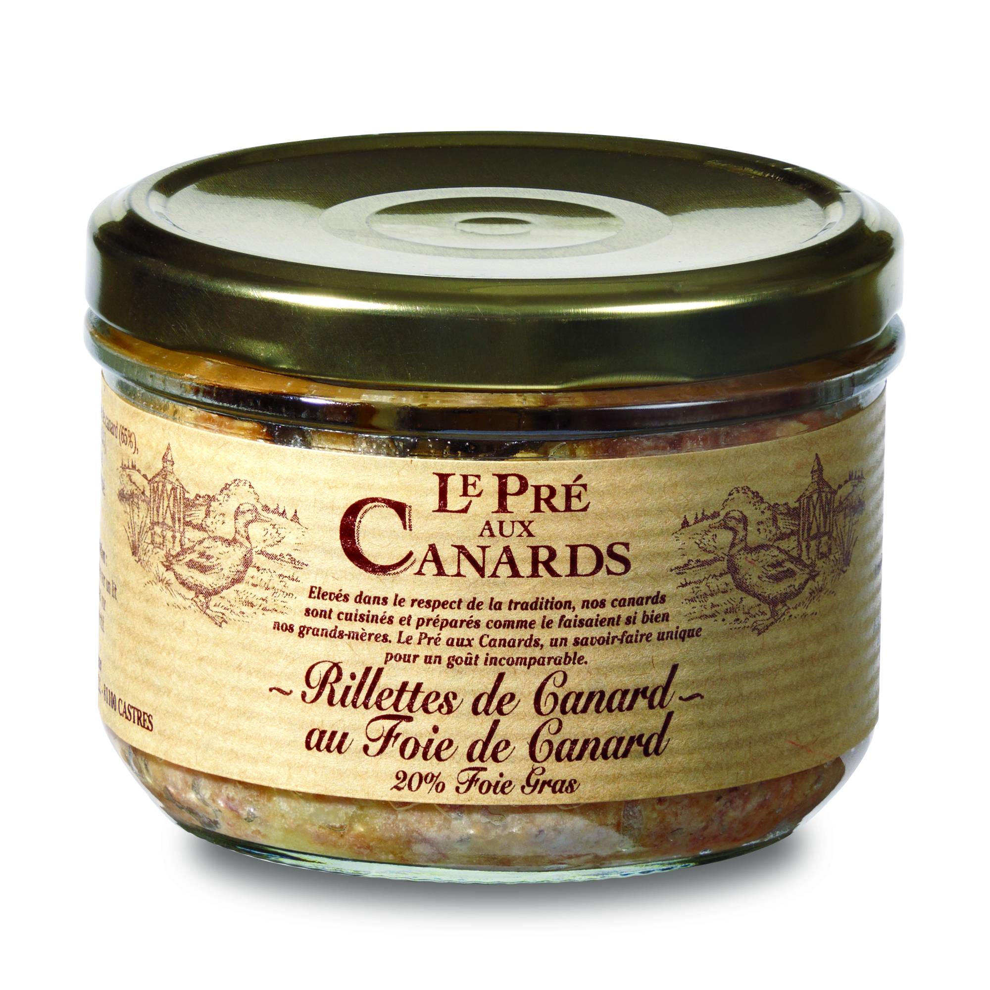 Pre aux Canards - Rillettes de Canard au Foie de Canard - LE PRÉ AUX CANARDS