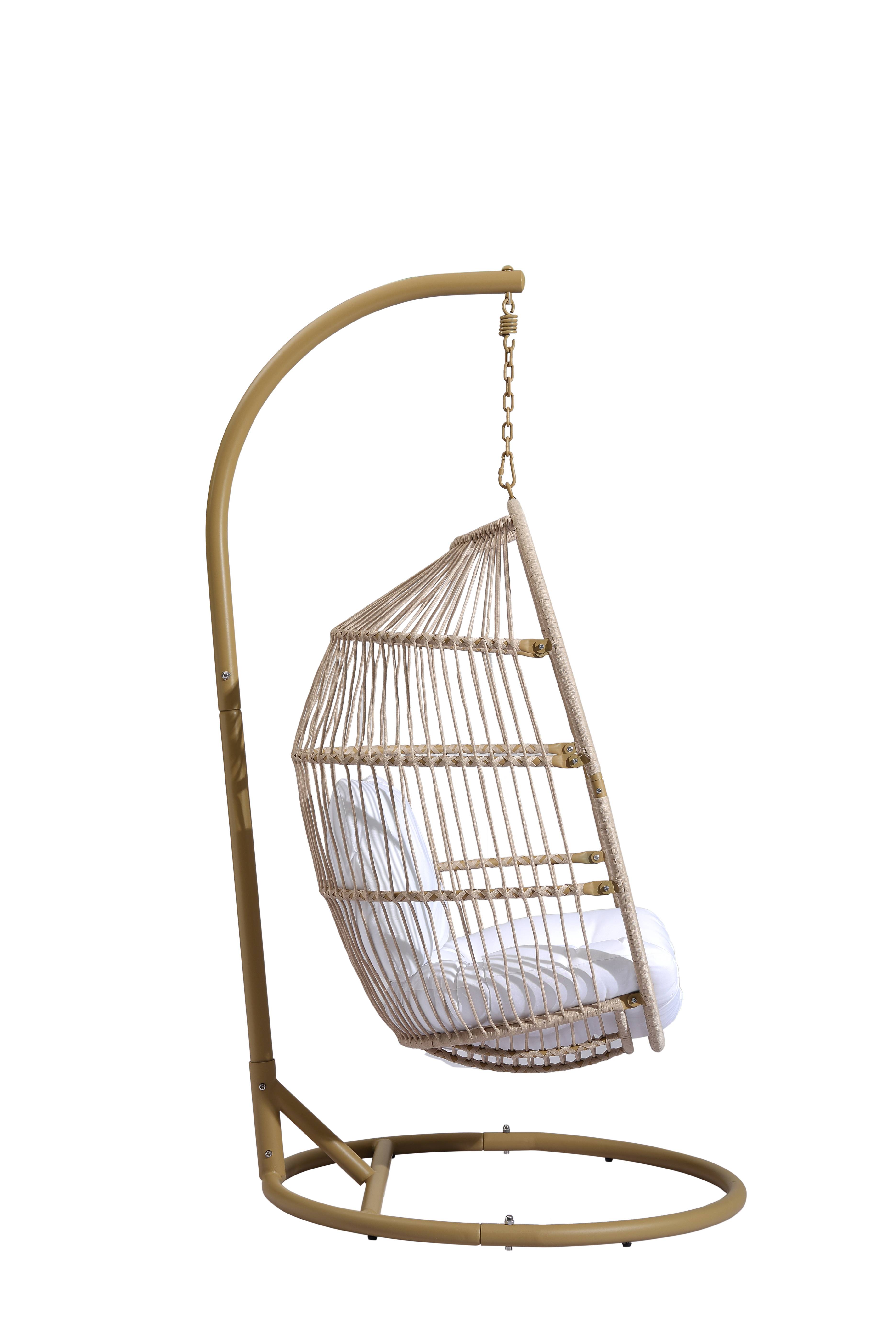 Ecloz - Fauteuil oeuf suspendu de jardin acier cordage naturel Poket ECLOZ - Image 2