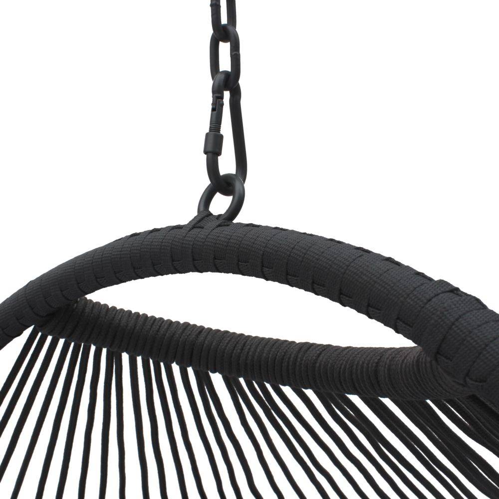 Ecloz - Fauteuil oeuf suspendu de jardin acier cordage anthracite Poket ECLOZ - Image 8