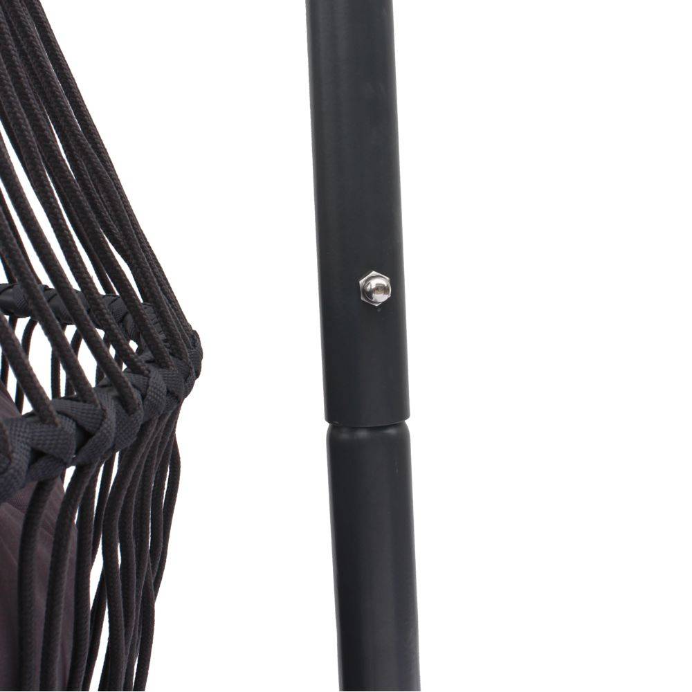 Ecloz - Fauteuil oeuf suspendu de jardin acier cordage anthracite Poket ECLOZ - Image 5