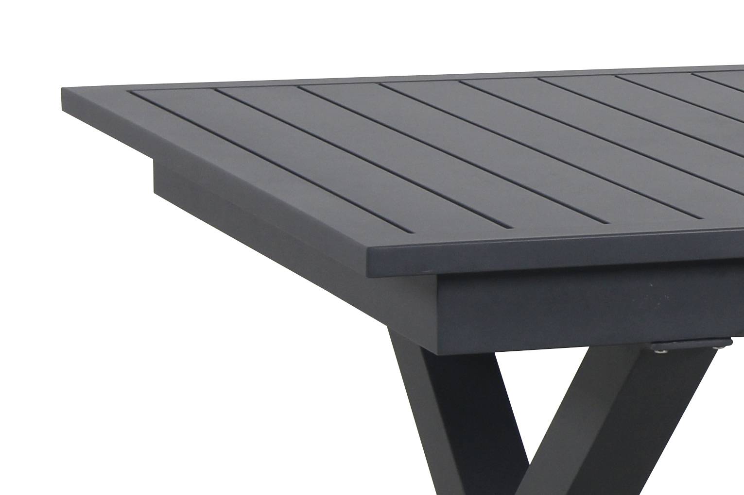 Ecloz - Salon de jardin aluminium anthracite et gris 8 personnes Miami ECLOZ - Image 8