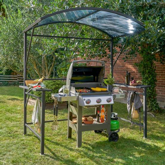 Ecloz - Abri carport barbecue acier polycarbonate - ECLOZ - Image 3