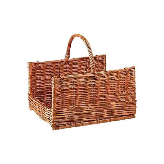 Panier à bûches osier buff H 50 cm L 50 cm – AUBRY GASPARD - Image 1