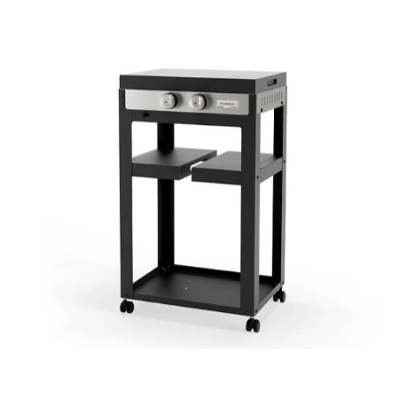 Le Marquier - Plancha gaz 2 feux sur chariot inox noir Française 250 Duo Le Marquier - Image 4