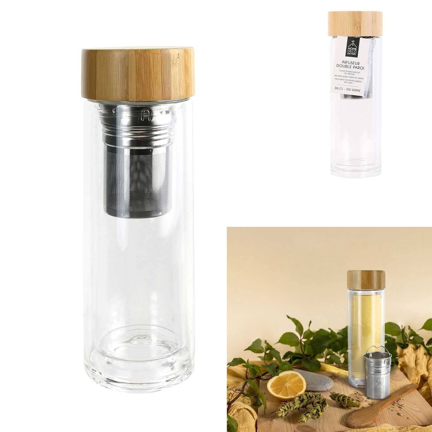 BOUTEILLE DE TRANSPORT DOUBLE PAROI INFUSEUR M12