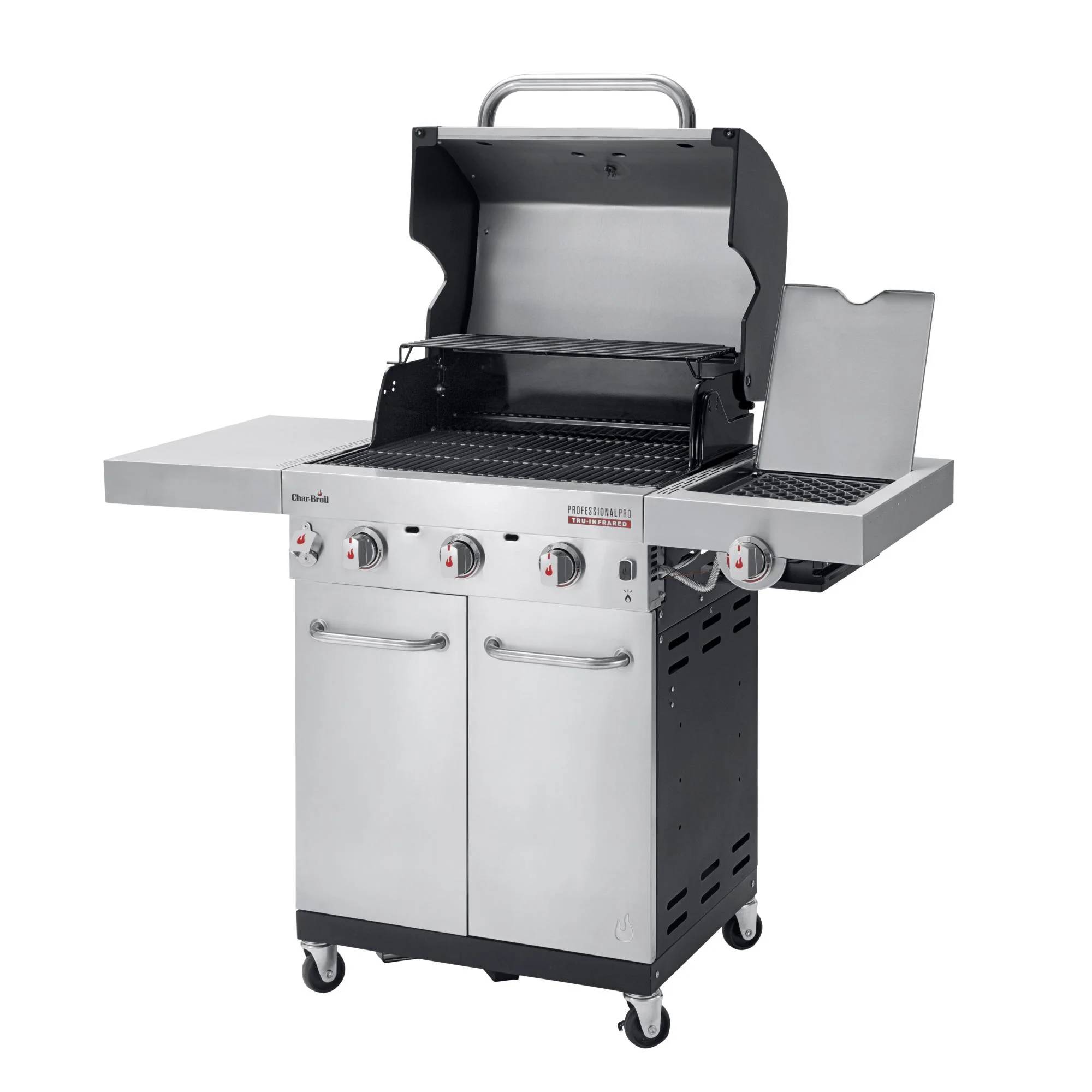 Char-broil - Barbecue à Gaz Inox 3 Brûleurs + 1 Latéral Infrarouge 134 x 54 x 120,9 cm - CHAR-BROIL