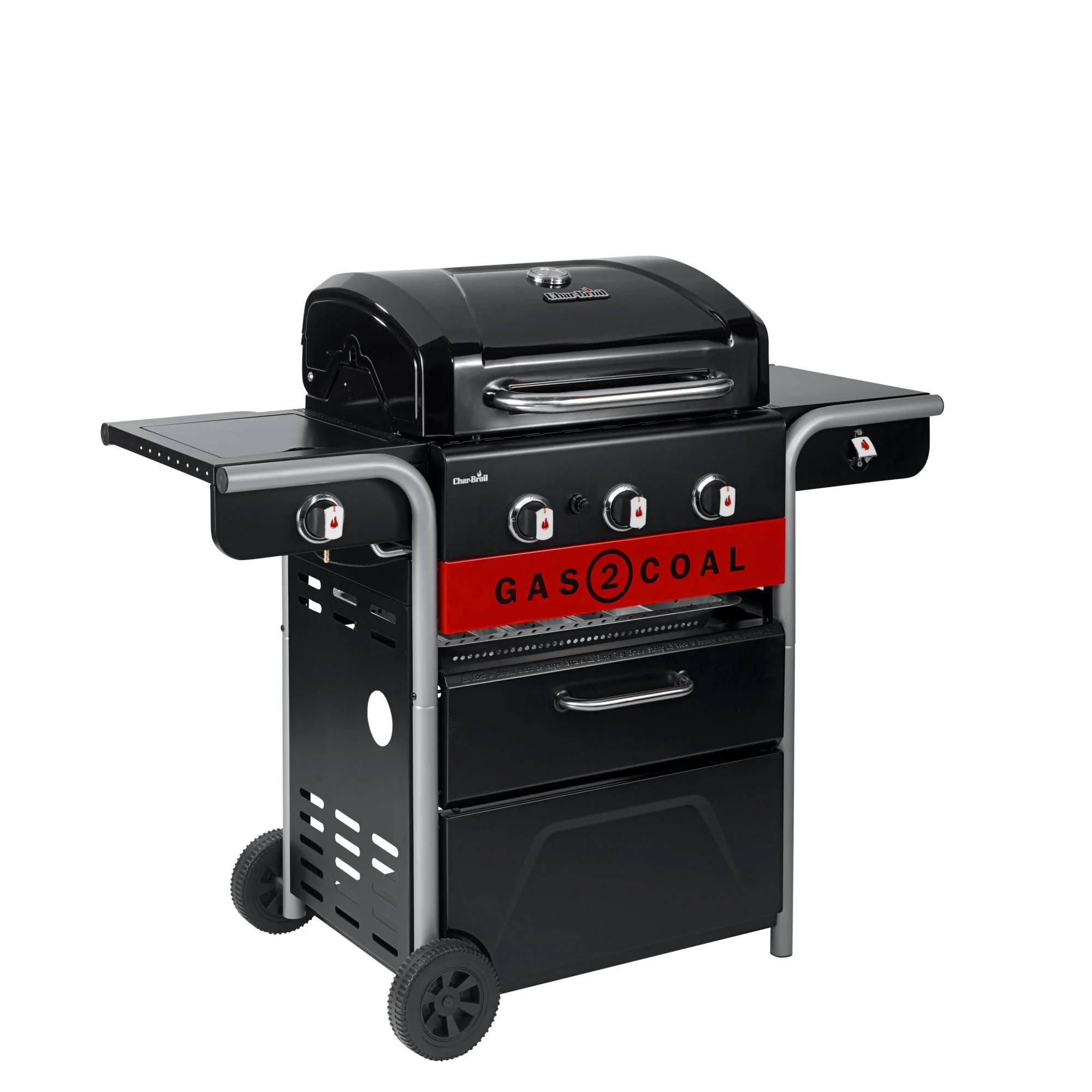 Char-broil - Barbecue Hybride Gaz & Charbon 3 Brûleurs Inox Noir 134 x 62,9 x 116,8 cm - CHAR-BROIL - Image 11