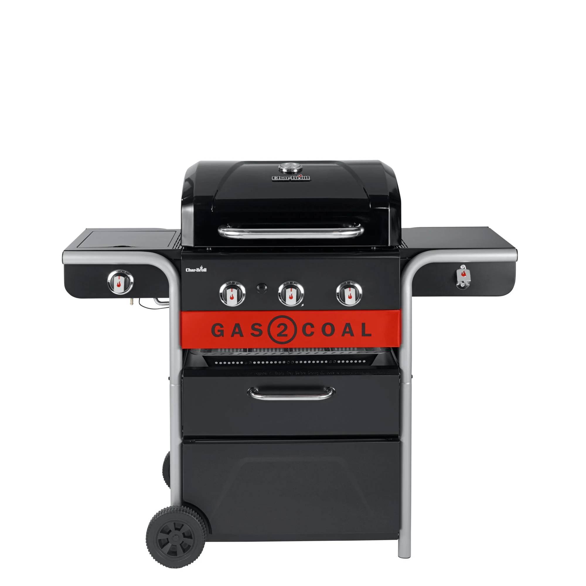 Char-broil - Barbecue Hybride Gaz & Charbon 3 Brûleurs Inox Noir 134 x 62,9 x 116,8 cm - CHAR-BROIL - Image 13