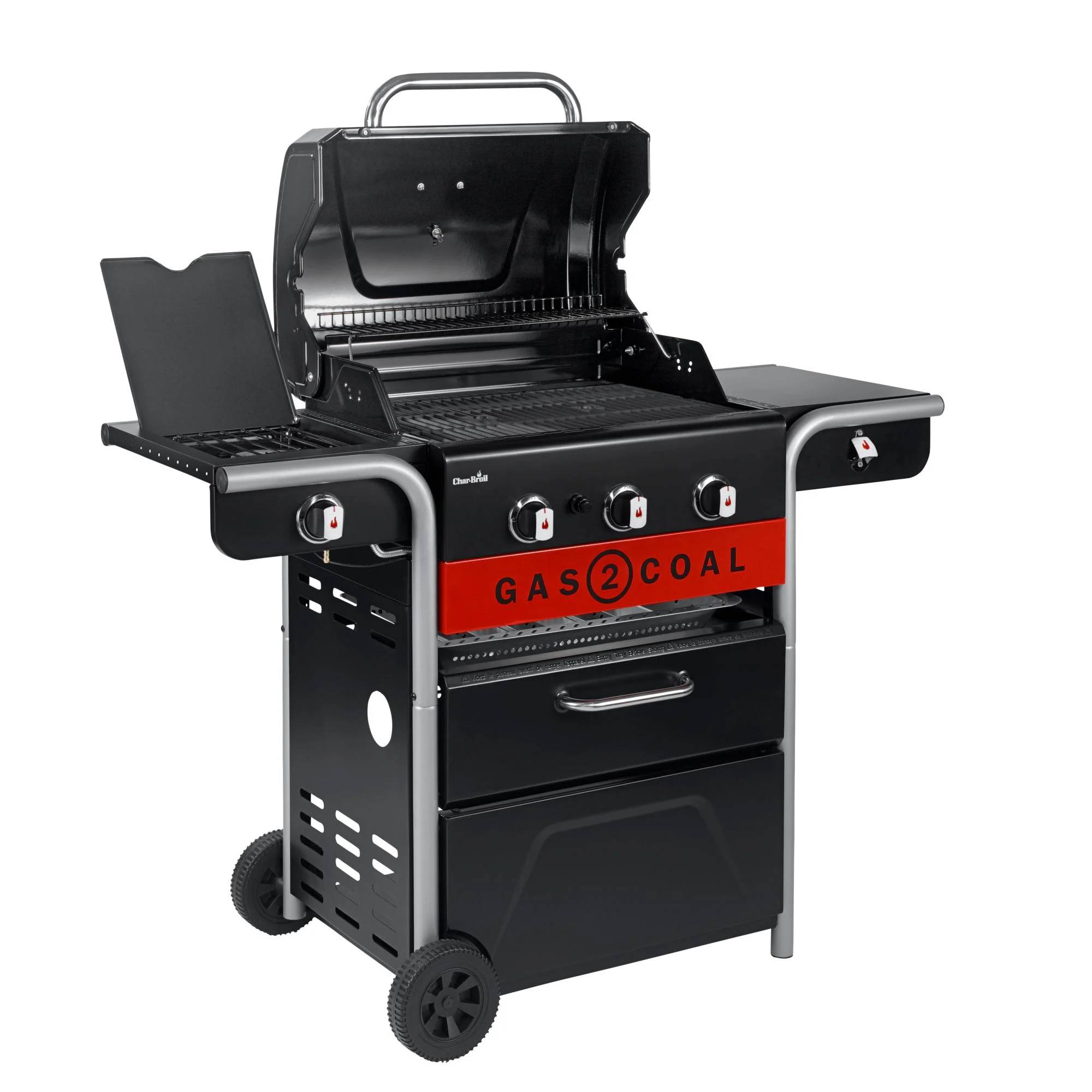 Char-broil - Barbecue Hybride Gaz & Charbon 3 Brûleurs Inox Noir 134 x 62,9 x 116,8 cm - CHAR-BROIL - Image 15