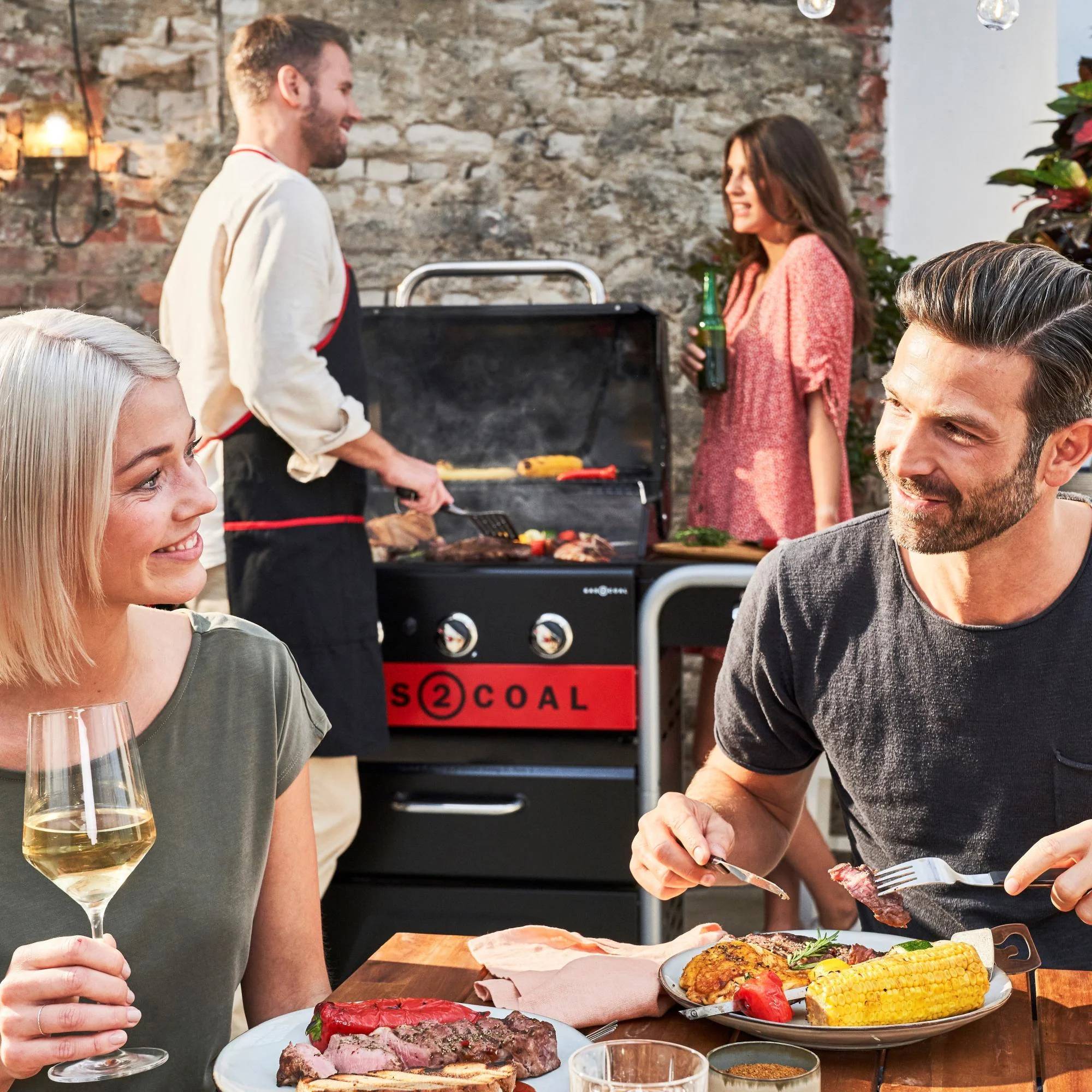 Char-broil - Barbecue Hybride Gaz & Charbon 3 Brûleurs Inox Noir 134 x 62,9 x 116,8 cm - CHAR-BROIL - Image 20