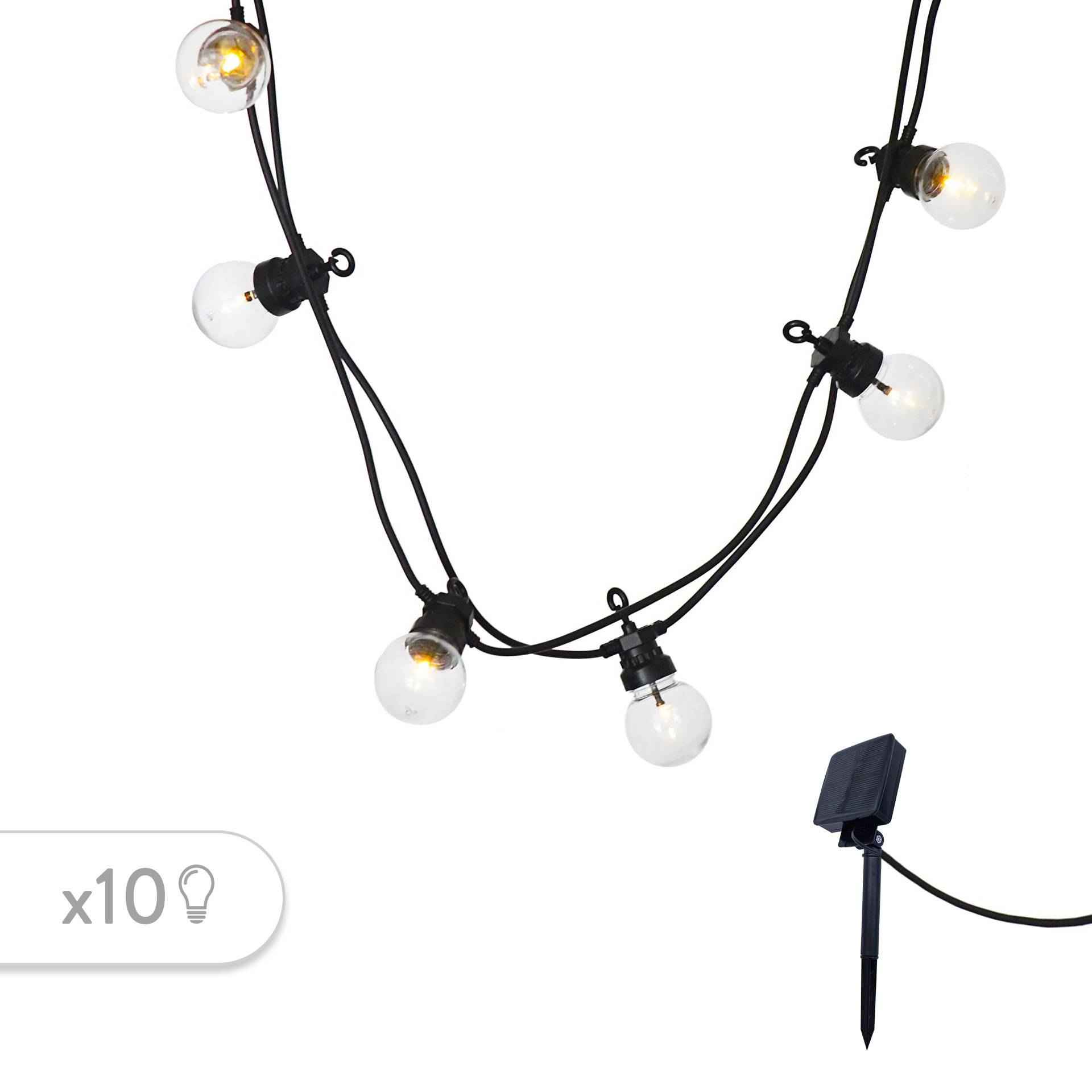 LUMI JARDIN - Lumisky - Guirlande lumineuse solaire Party Clear Solar L.5,90 m - Image 1