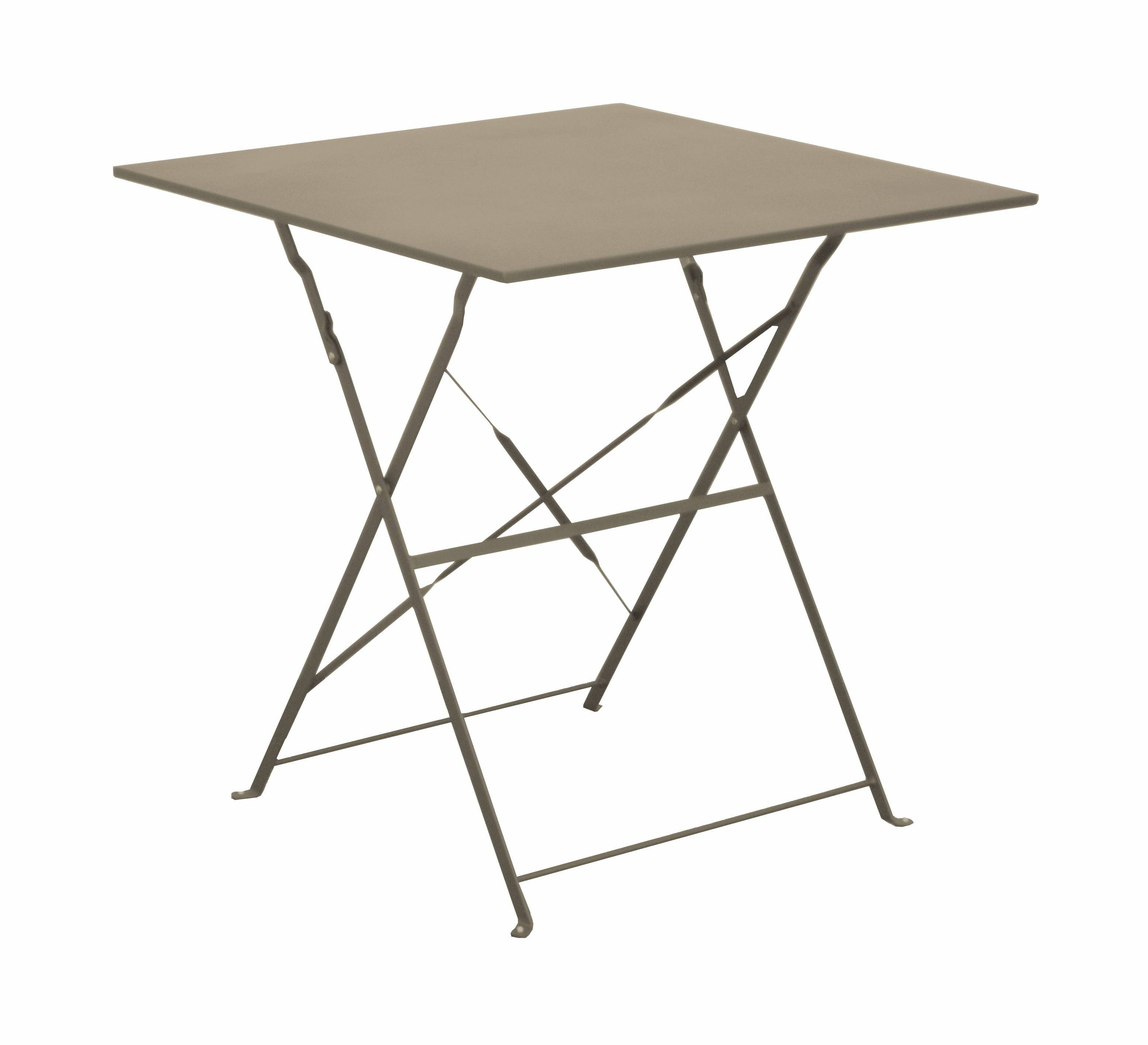 Pro Loisirs - Table de jardin carré pliante acier mastic 2 personnes Cuba Proloisirs - Image 1