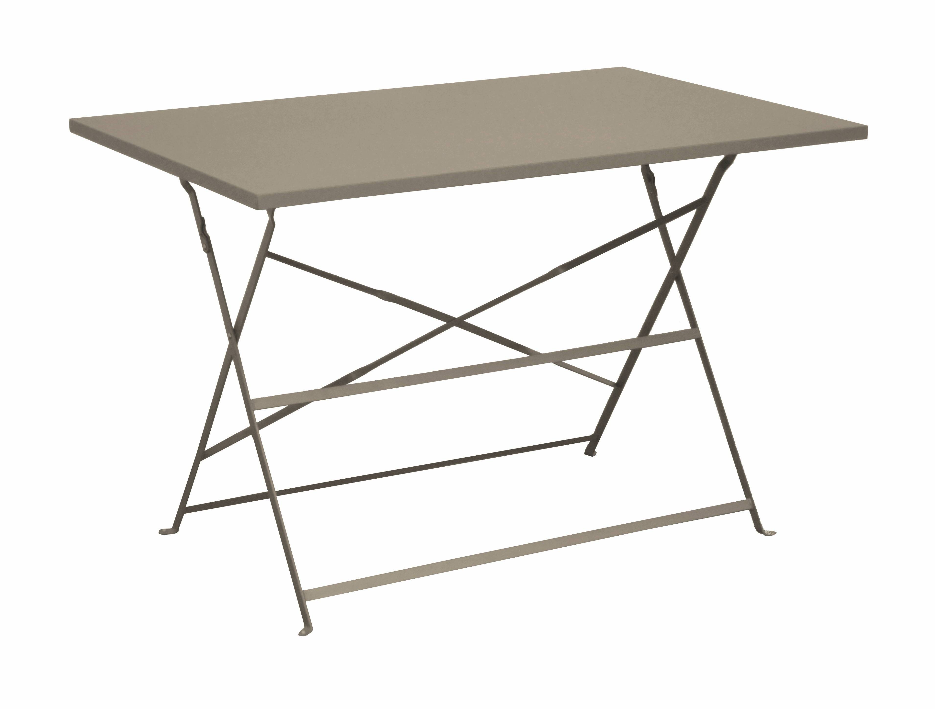 Pro Loisirs - Table de jardin rectangulaire pliante acier mastic 4 personnes Cuba Proloisirs - Image 1