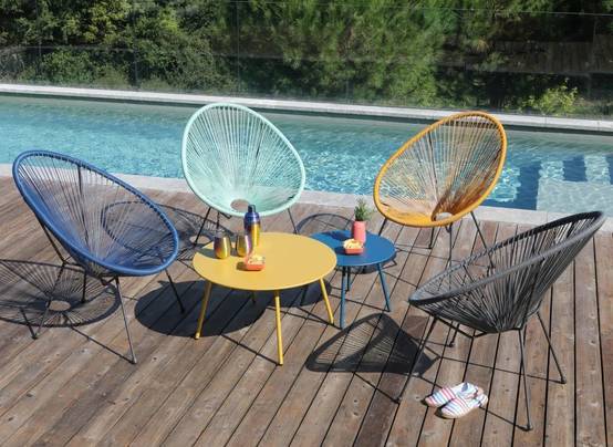 Pro Loisirs - Table Basse Jardin Acier Moutarde – RIO - Image 3