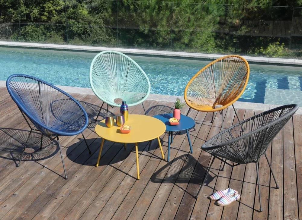 Pro Loisirs - Table Basse Jardin Acier Moutarde – RIO - Image 3