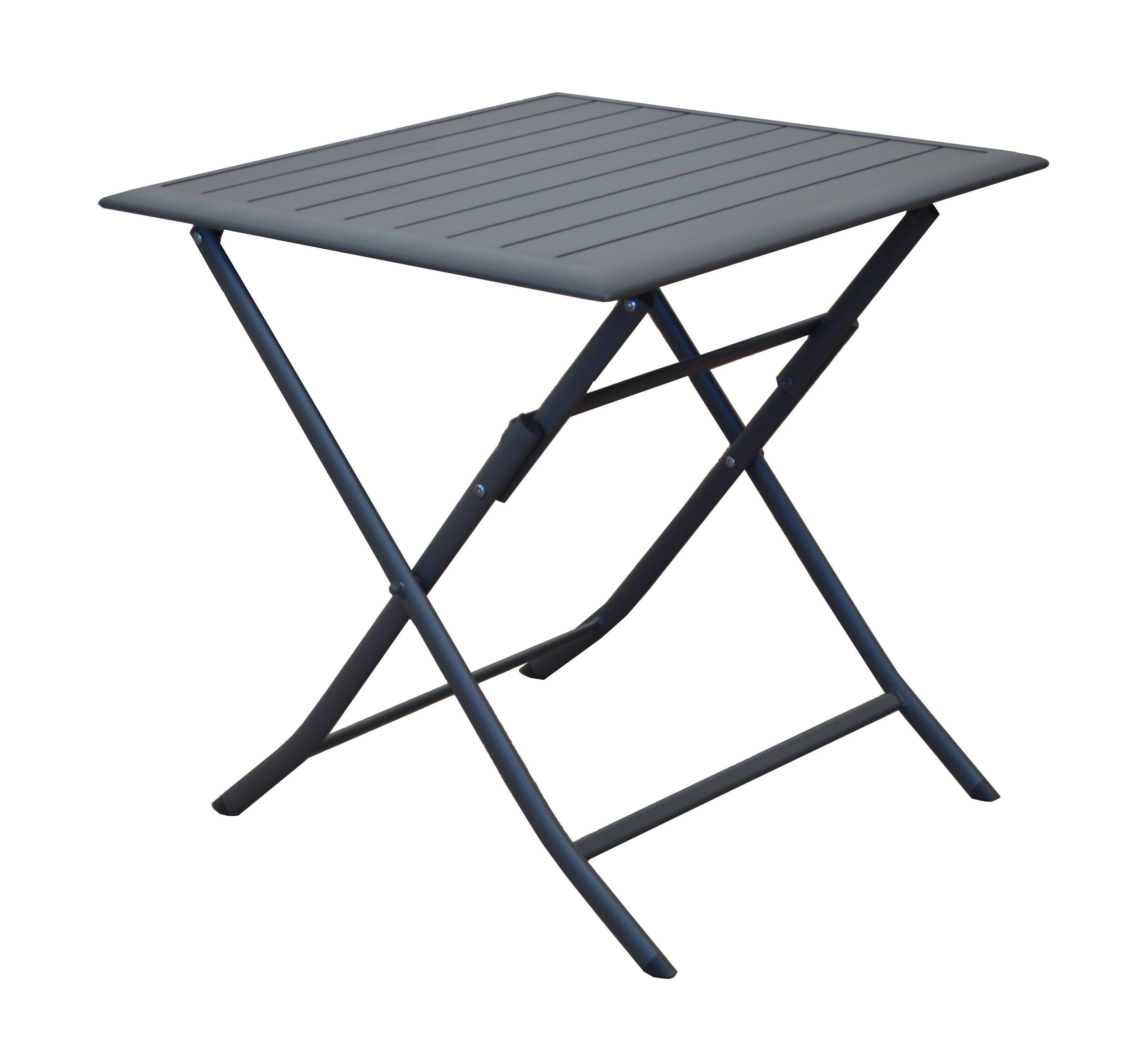Pro Loisirs - Guéridon Carré Pliant L.70 x H.71 x P.70 cm 7,4 kg - LORITA - Image 1