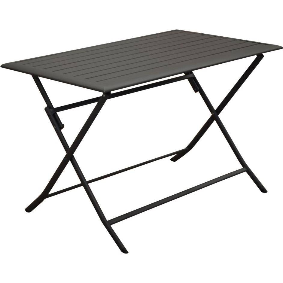 Pro Loisirs - Table de jardin rectangulaire pliante alu gris 4 personnes Lorita Proloisirs - Image 2