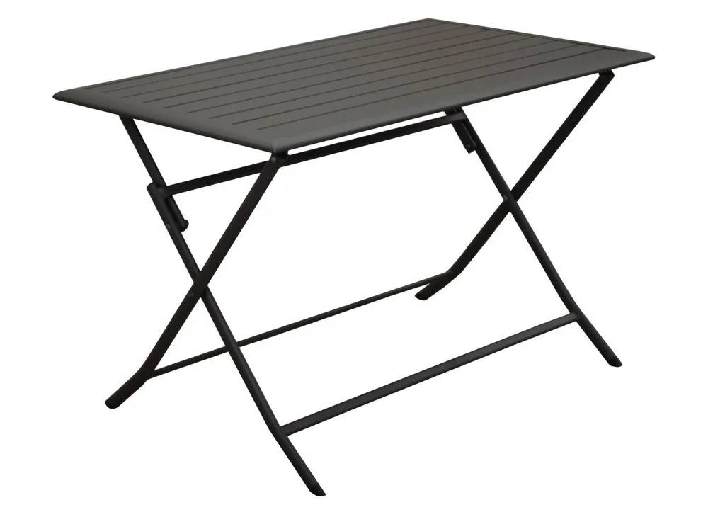 Pro Loisirs - Table de jardin rectangulaire pliante alu gris 4 personnes Lorita Proloisirs - Image 3