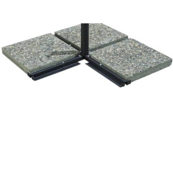 Parasol déporté inclinable Pagode aluminium Ø300 cm gris - Image 2