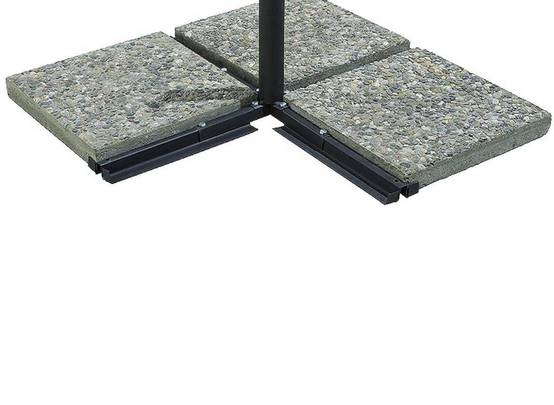 Parasol déporté inclinable Pagode aluminium Ø300 cm gris - Image 5