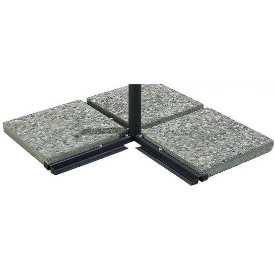 Parasol déporté inclinable Pagode aluminium Ø300 cm gris - Image 4