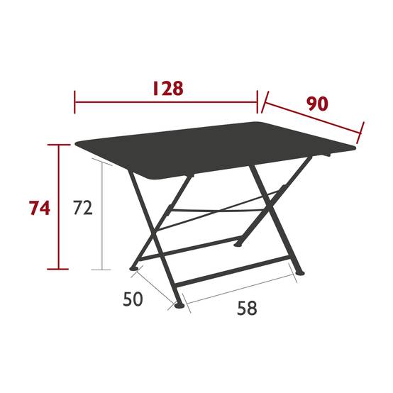 Fermob - Table de jardin rectangulaire pliante acier cactus 6 personnes Cargo Fermob - Image 7