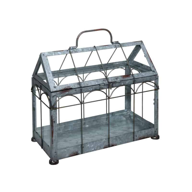 Mini serre fer verre H 29 cm - Image 3