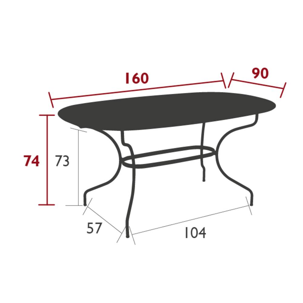 Fermob - Table de jardin rectangulaire acier carbone 8 personnes Opera Fermob - Image 3