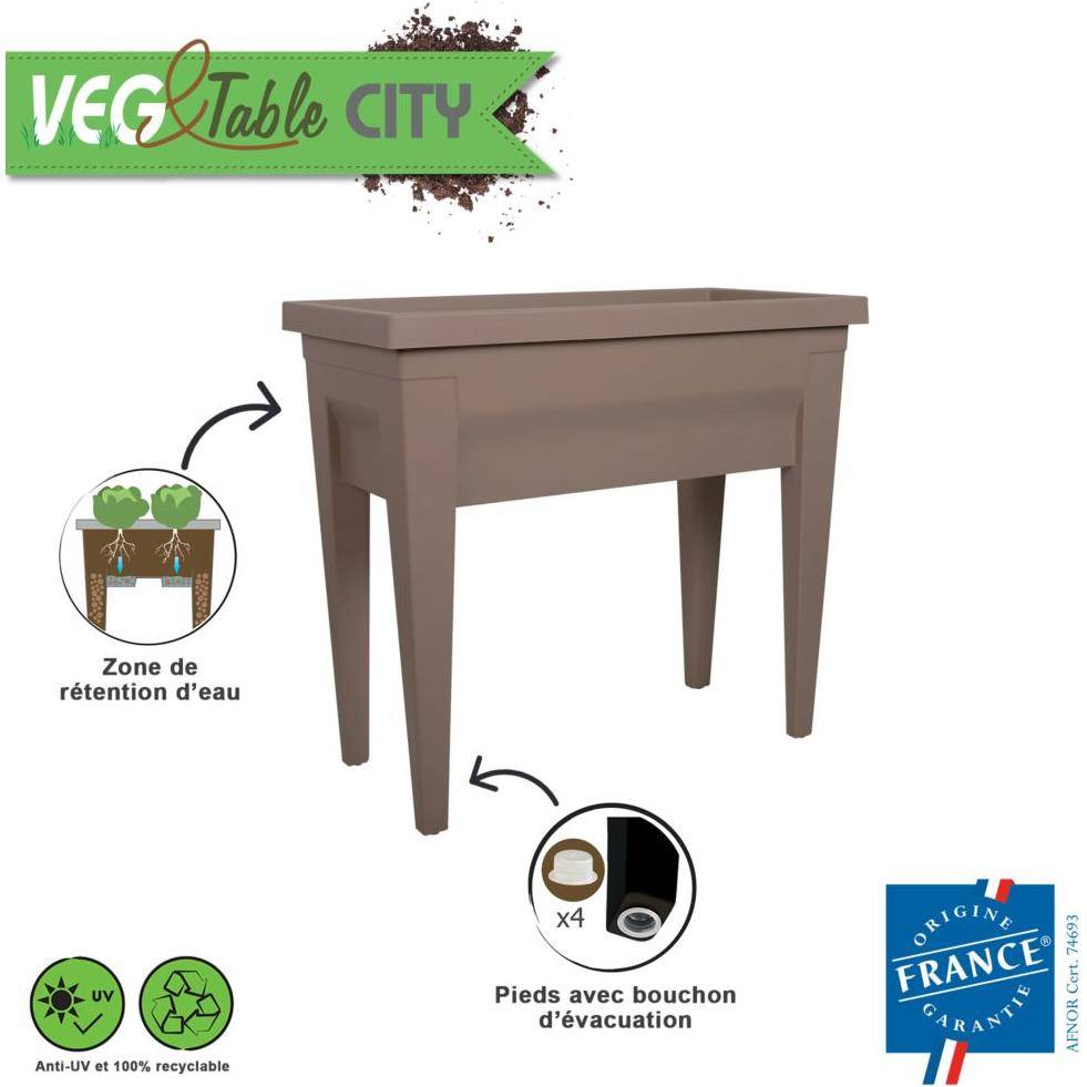 Potager sur Pieds Plastique Marron – EDA PLASTIQUES - Image 3