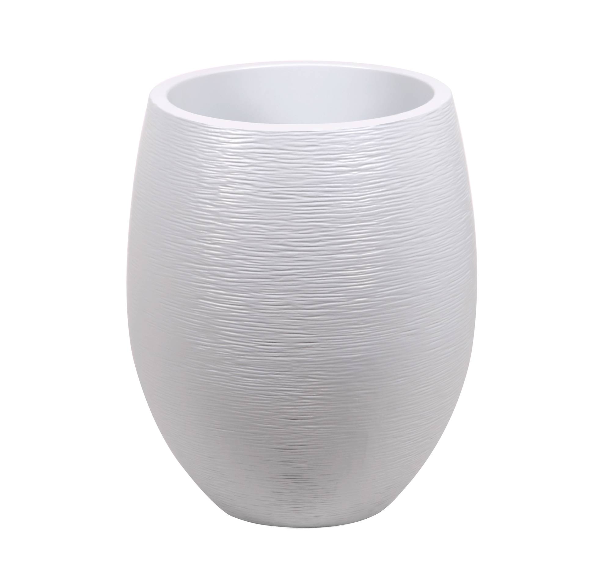 EDA Plastiques - Pot de Fleur Rond Plastique Blanc Cérusé Ø 50 x H 60 cm 53 L - EDA - Image 1