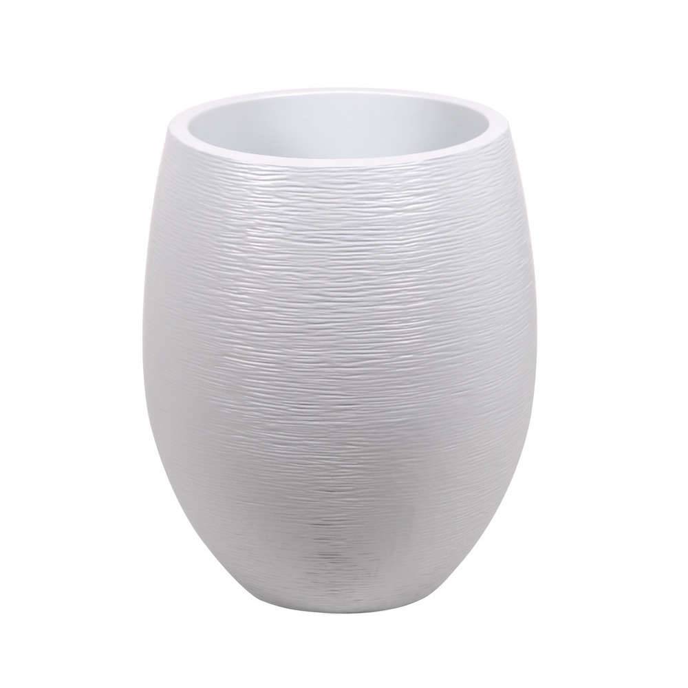 EDA Plastiques - Pot de Fleur Rond Plastique Blanc Cérusé Ø 50 x H 60 cm 53 L - EDA - Image 10