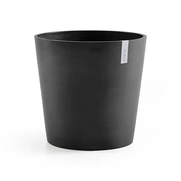 Pot Rond Plastique Recyclé Gris Foncé Ø 60 cm H 54,8 cm - ECOPOTS - Image 1